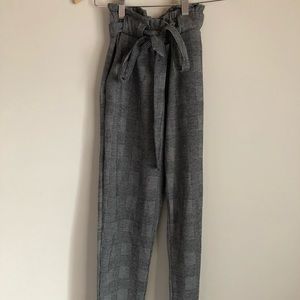 High Waisted Paperbag Pants